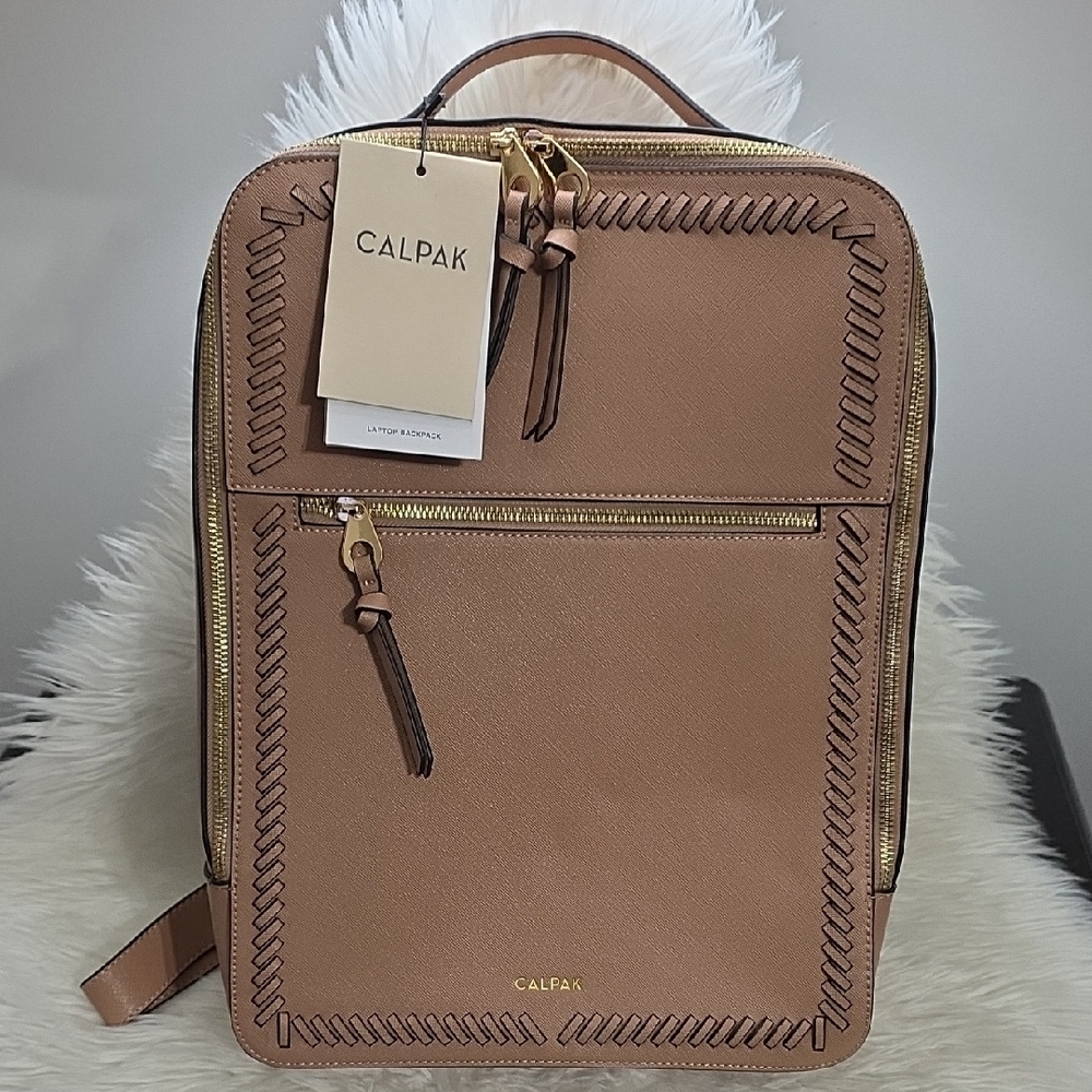 Calpak 15" Tan Kaya Backpack with Gold Accents***NWT
